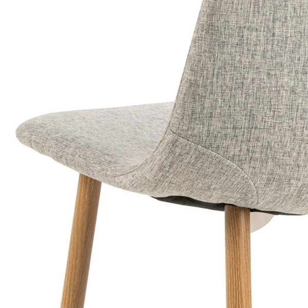 Krzesło Celia szare jasne/ naturalne - ACTONA